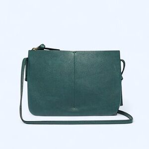 MADEWELL | Leather ‘The Knotted Crossbody Bag’ in Green